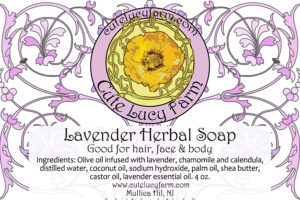lavender herbal soap lable